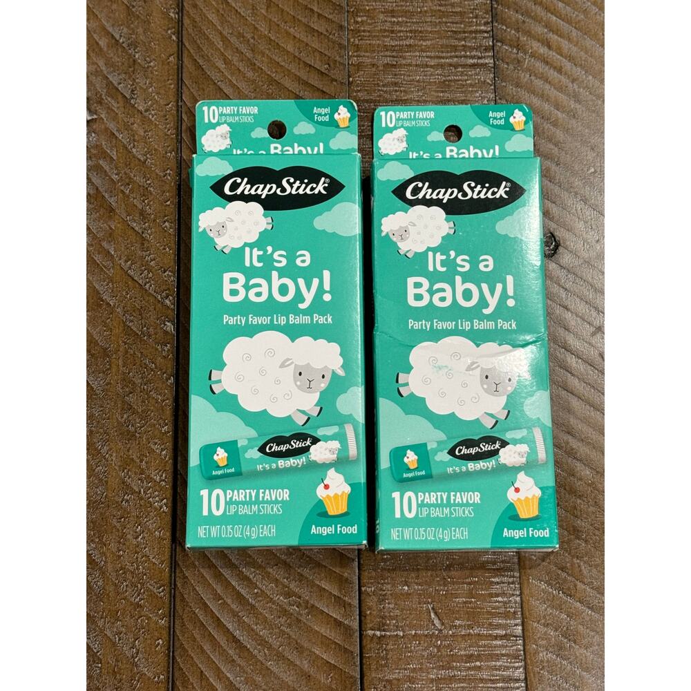 ChapStick Party Favor It's a Baby! Angel Food Lip Balm Pack 2 boxes of 10